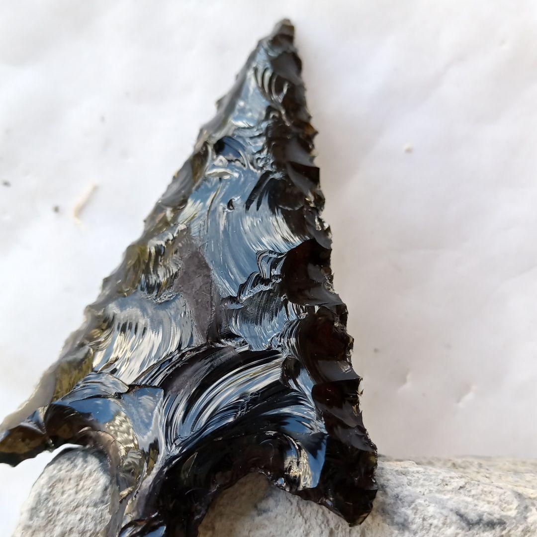 旧石器　有舌尖頭器　黒曜石　模写　サンプル　　199