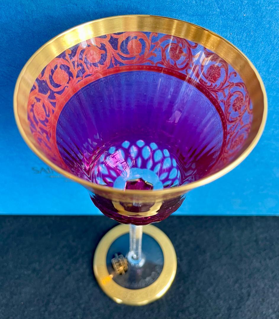 希少 フランス サンルイ シスル ティスル ホック ワイン グラス 新品 24K