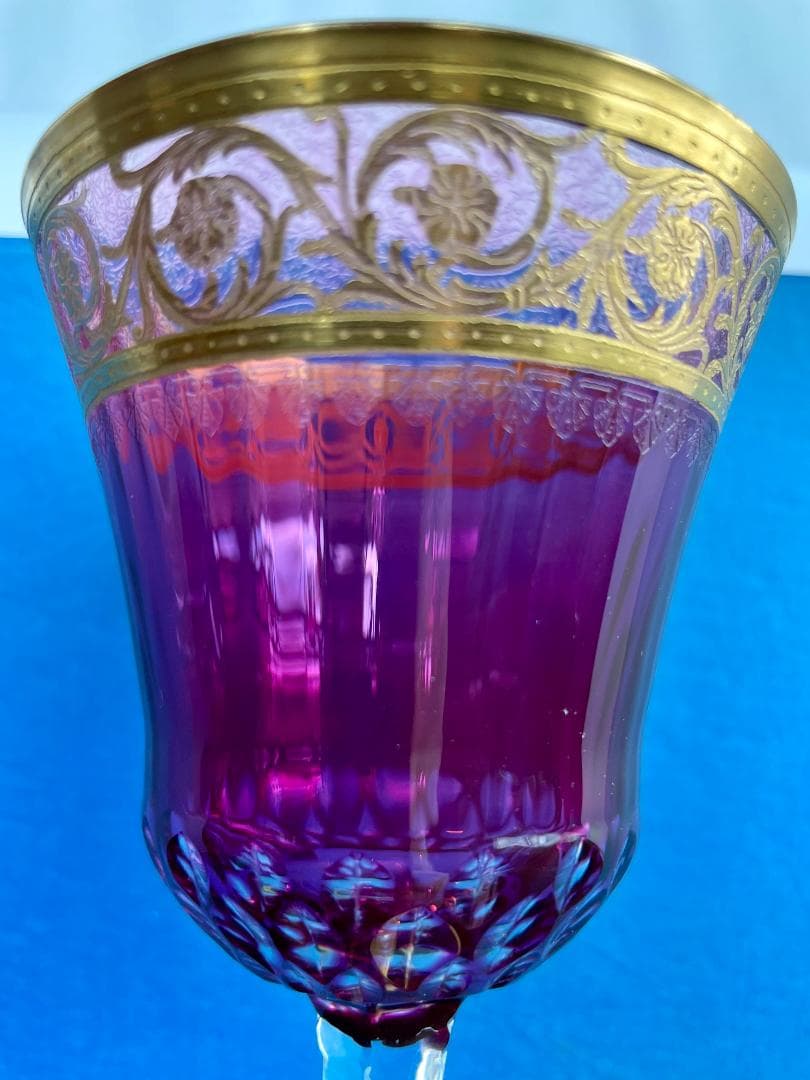 希少 フランス サンルイ シスル ティスル ホック ワイン グラス 新品 24K