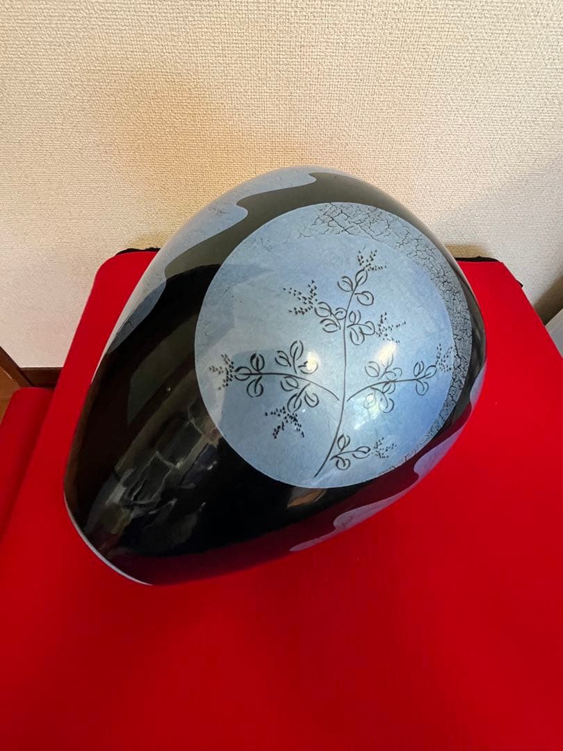 人間国宝 中田一於 釉裏銀彩 花瓶 N46 日本工芸会正会員 九谷焼