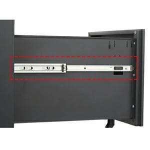 超人気！オフィスワゴン3段組立て不要 キャスター付き 鍵付き60cm（グレー）