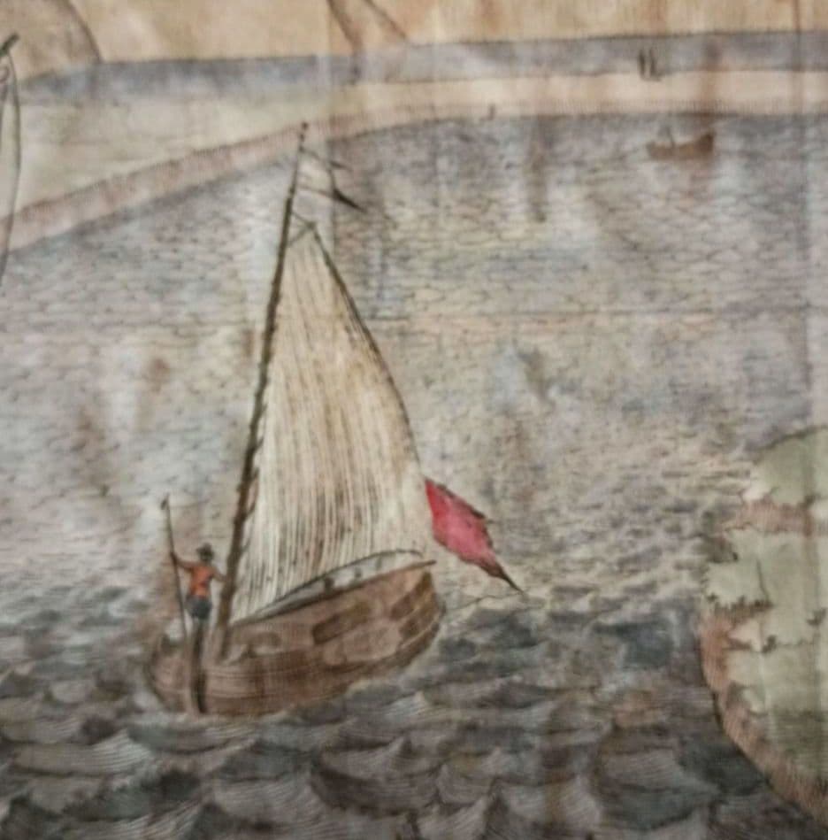 額装品　景観図　17世紀　オランダ　ゼーランド州トーレン　お値打ち