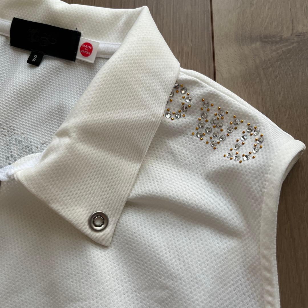 ホワイトノースリーブゴルフシャツ