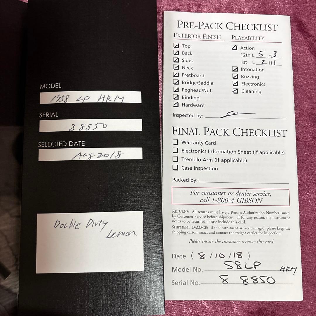 【フィリップさま専用】ギブソンカスタムショップ ヒスコレ レスポール 1958