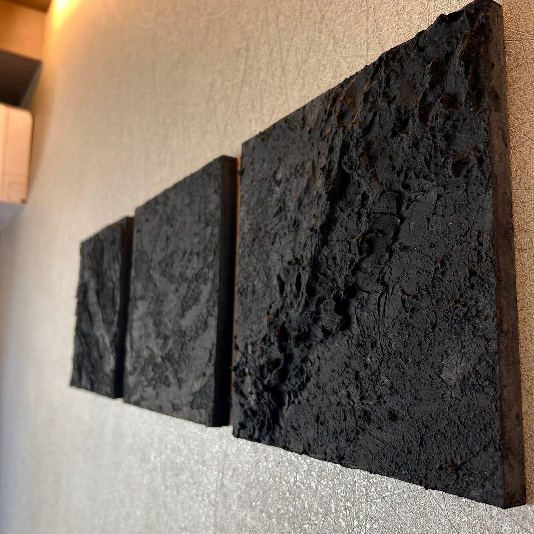 漆喰　アートパネル　3枚組　ファブリックボード　和モダン　インテリアパネル