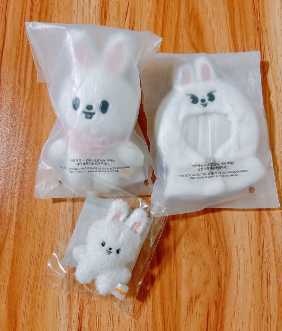 stray kids 5'CLOCK リービットぬいぐるみ,服,マイクロ