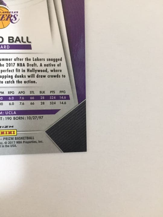 その他 Prizm fast break purple Lonzo Ball RC/75
