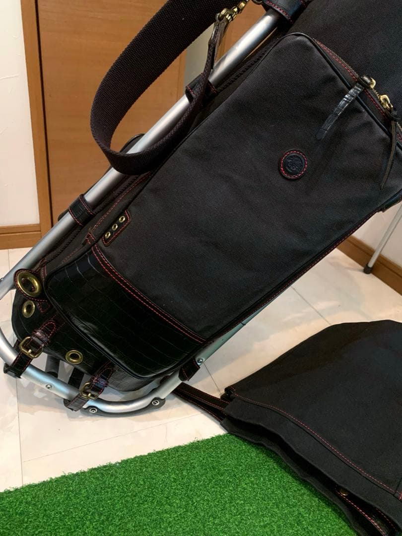 超希少　ミズノ　フレームウォーカー　木の庄帆布　レザークロコ　キャディバッグ