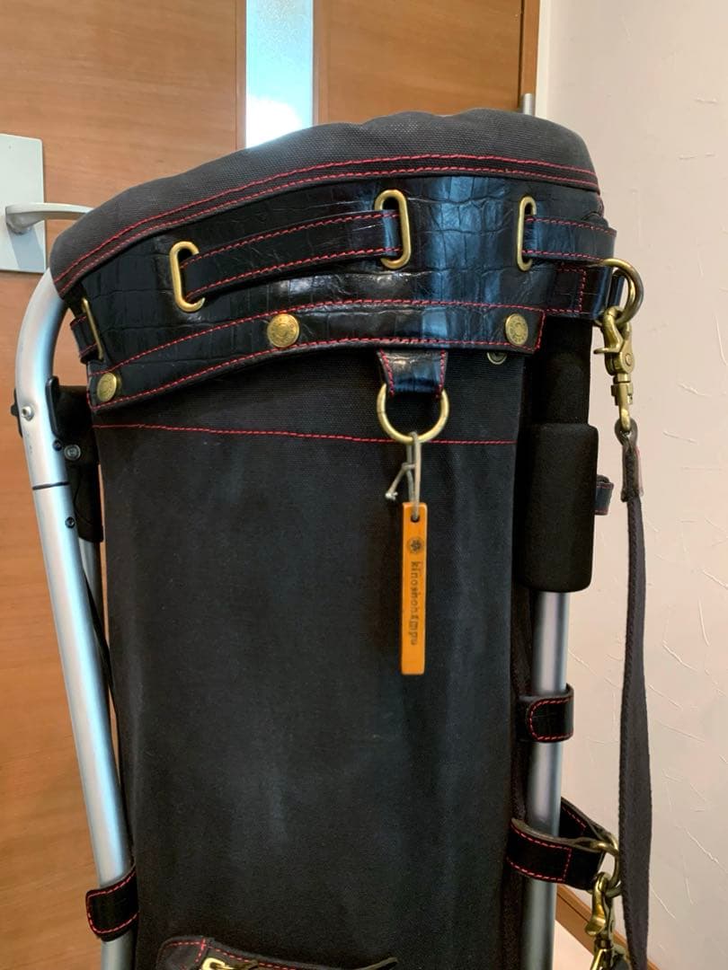 超希少　ミズノ　フレームウォーカー　木の庄帆布　レザークロコ　キャディバッグ