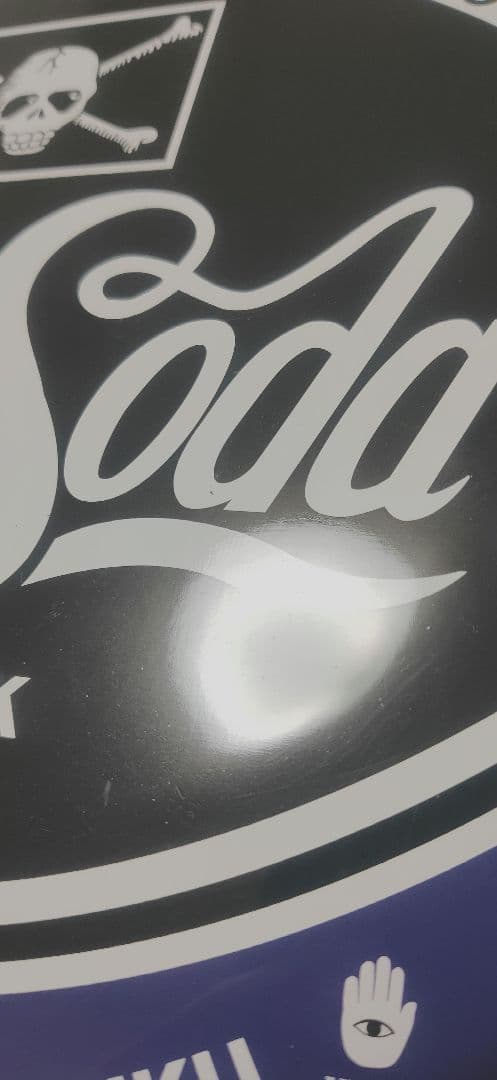 Cream Soda 新ドクロ 丸ブリキ 丸看板