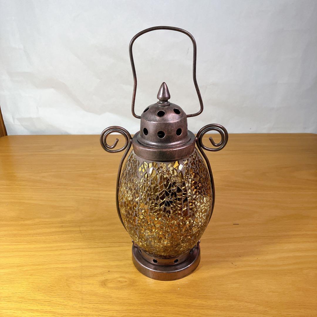 モザイクガラス ランタン キャンドルホルダー アンティーク調
