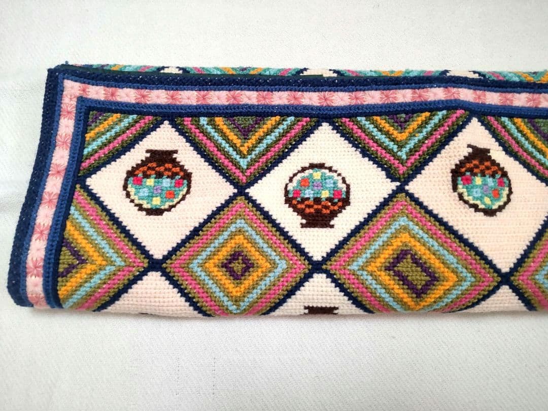 フランスアンティーク 刺繍 壁飾り ハンドステッチ タペストリー ポスター#4