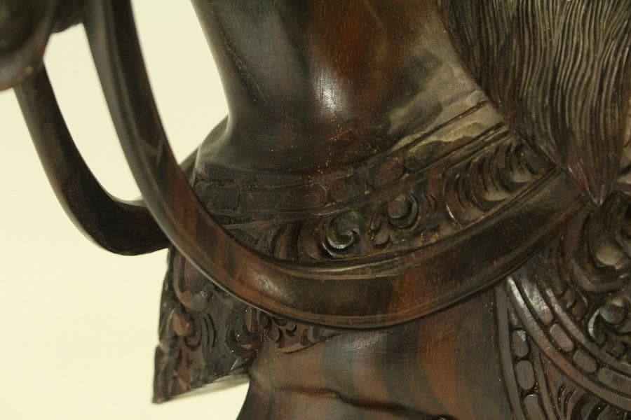 紫檀 彫刻 馬 置物 時代物(A701)