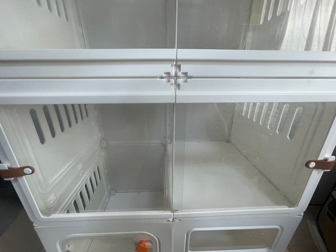 多段式キャットケージ 透明スライド扉