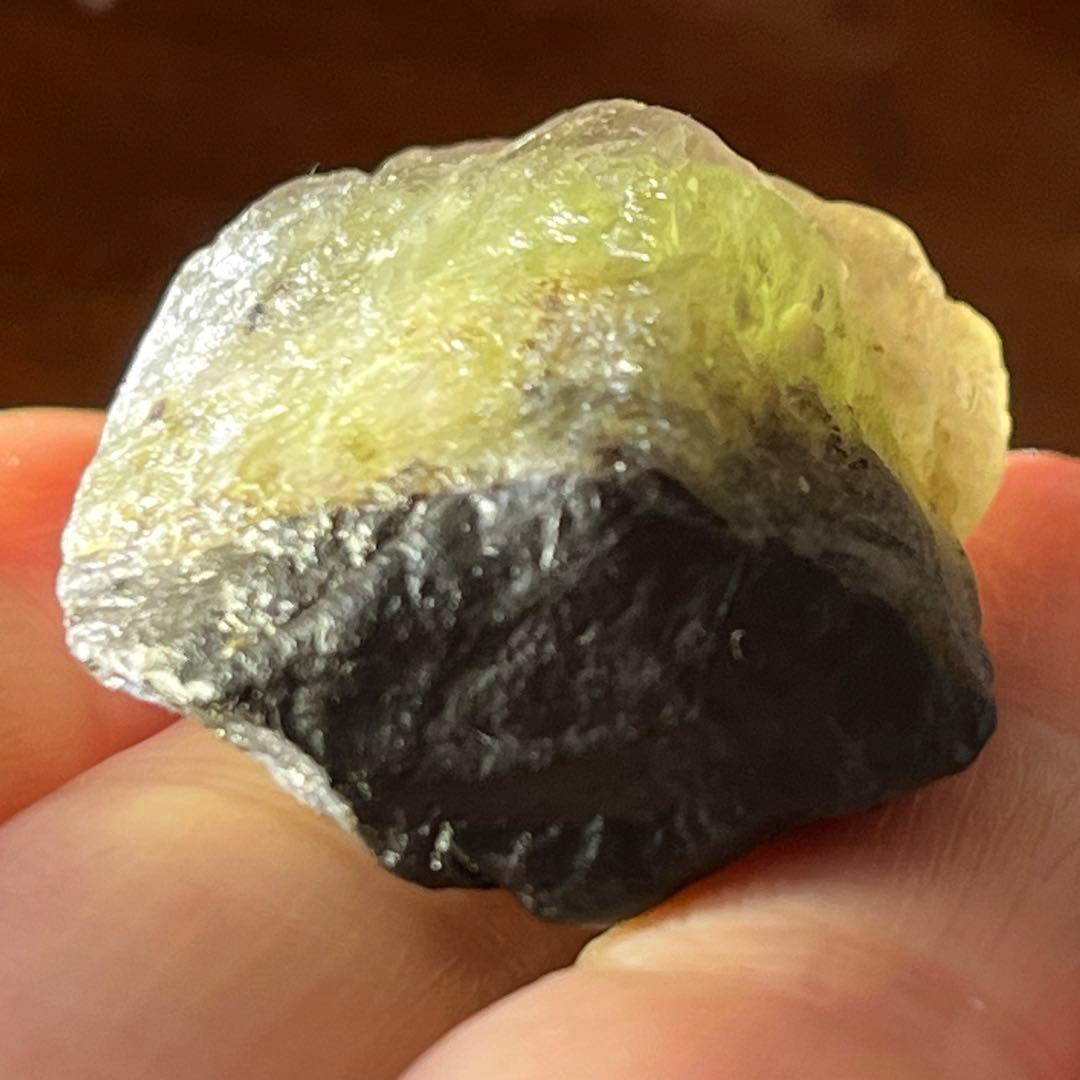 バイカラー 縞模様 フローライト 90.9ct 原石 グリーン グレー 一点物