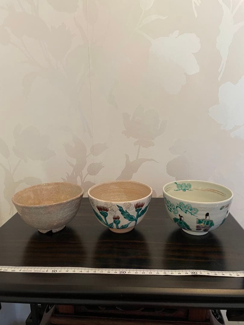 未使用　萩焼 藤井左入窯　茶泉付き 和風デザイン 陶器茶碗 セット