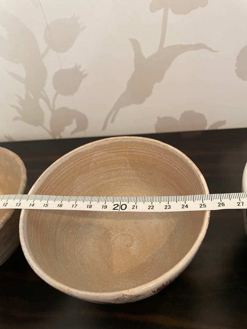 未使用　萩焼 藤井左入窯　茶泉付き 和風デザイン 陶器茶碗 セット