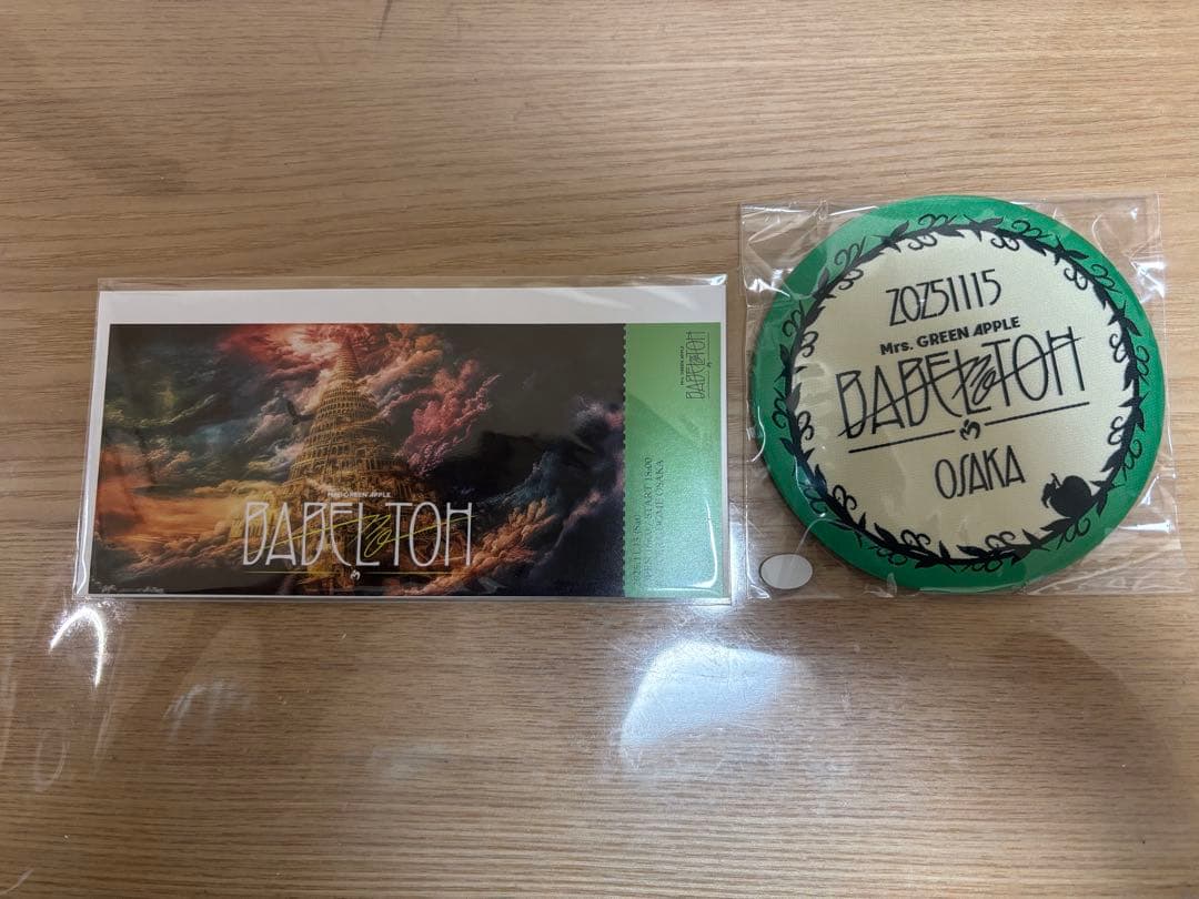 【ライブグッズ】Mrs. GREEN APPLE バベルの塔　金テープ付属