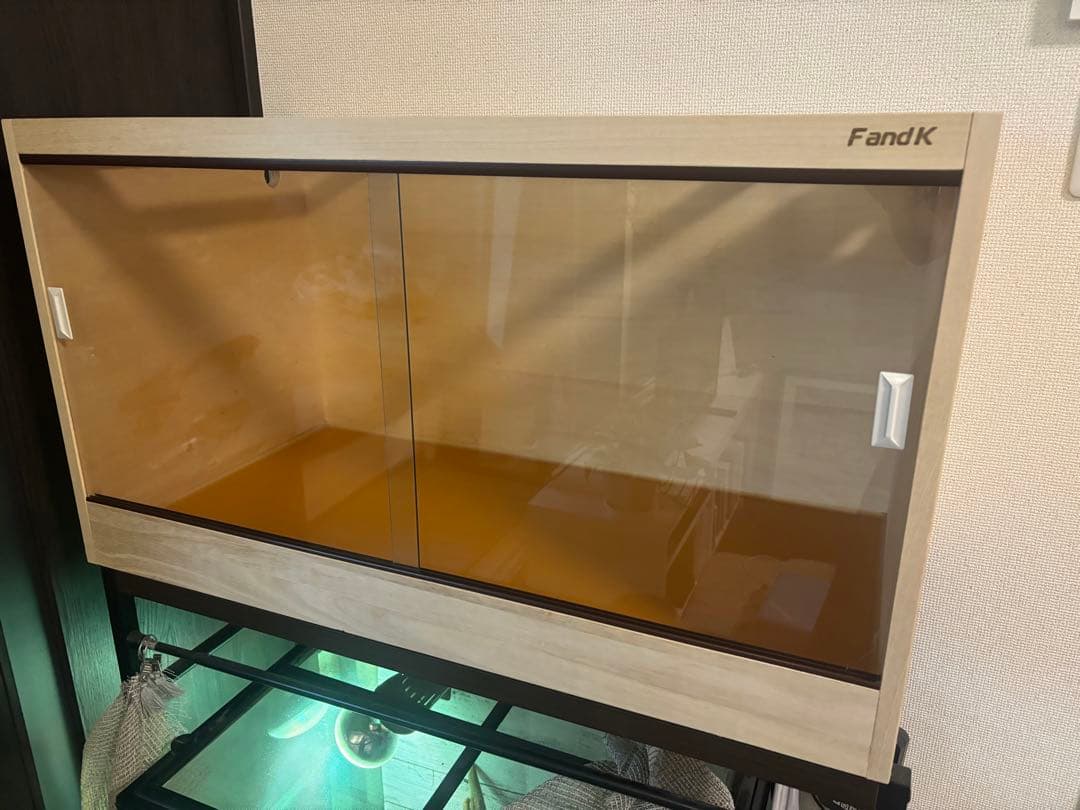 FandK 木製ショーケース ケージ 通気孔付き 爬虫類 小動物