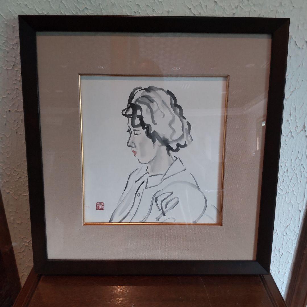 伊東深水 真筆作品 婦人像