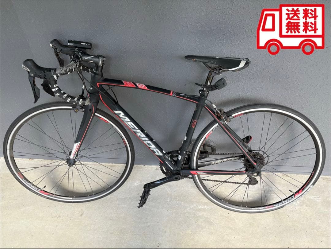 MERIDA ロードバイク ブラック/レッド SCULTURA 400 付属品多