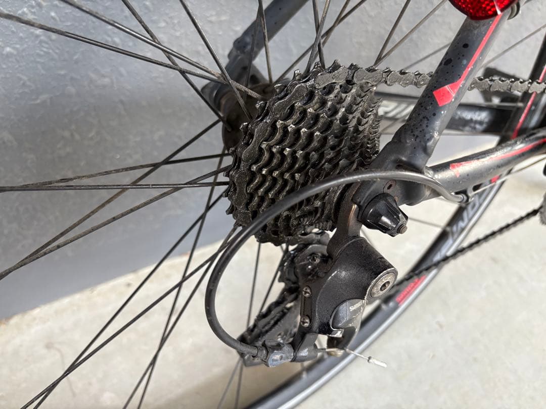 MERIDA ロードバイク ブラック/レッド SCULTURA 400 付属品多