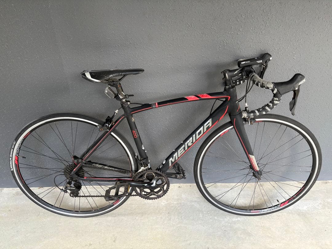 MERIDA ロードバイク ブラック/レッド SCULTURA 400 付属品多