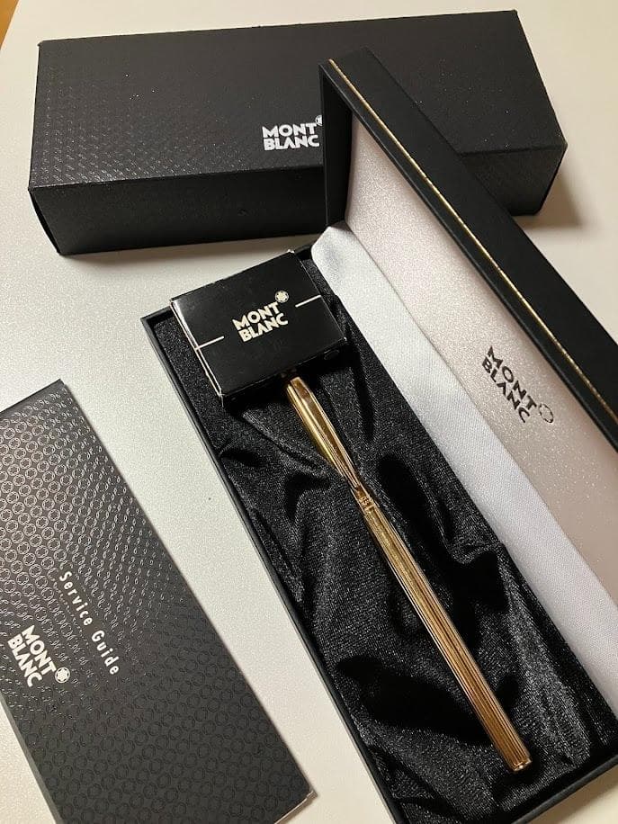 【開運】新品未使用　万年筆　モンブラン　ノブレス 1147　585　インク6本付