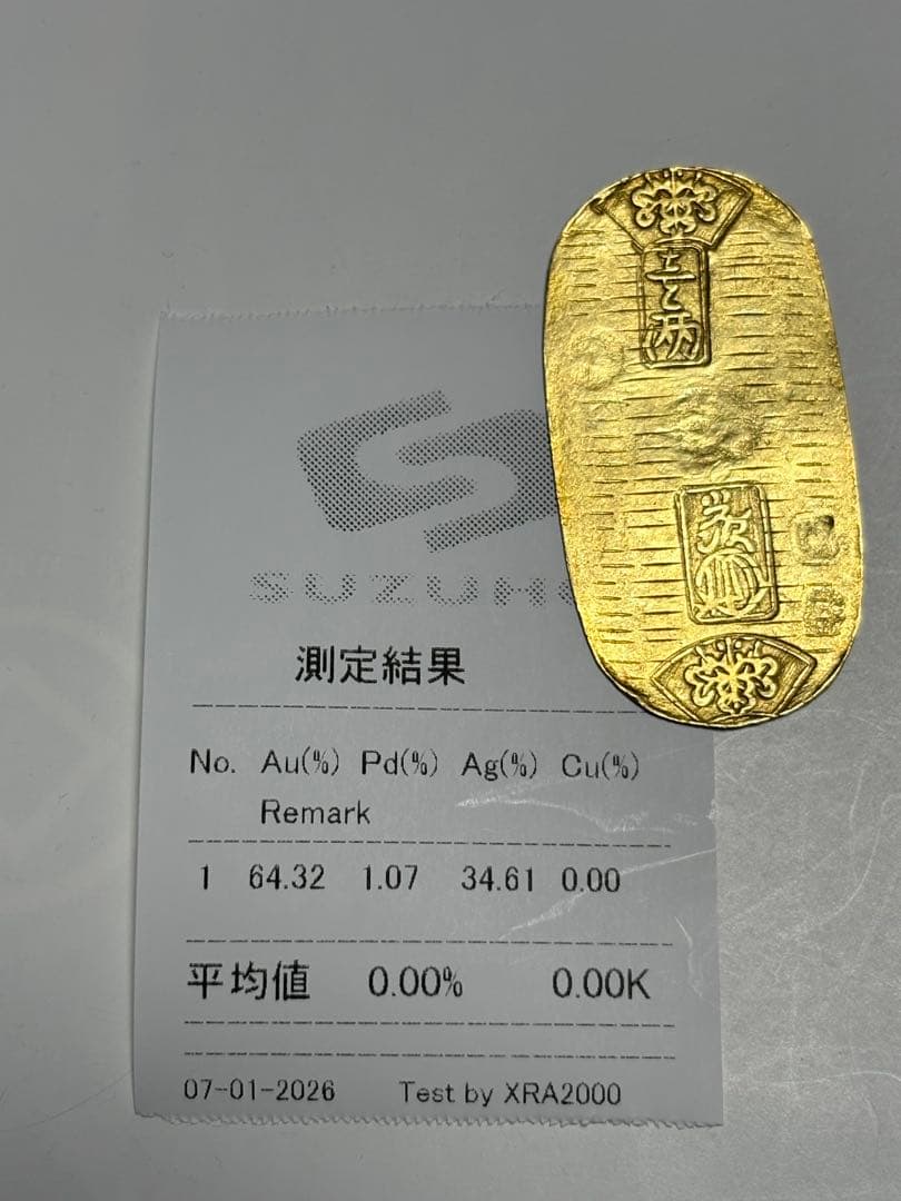 文政小判金、草文小判、本物、古銭、貨幣、金貨