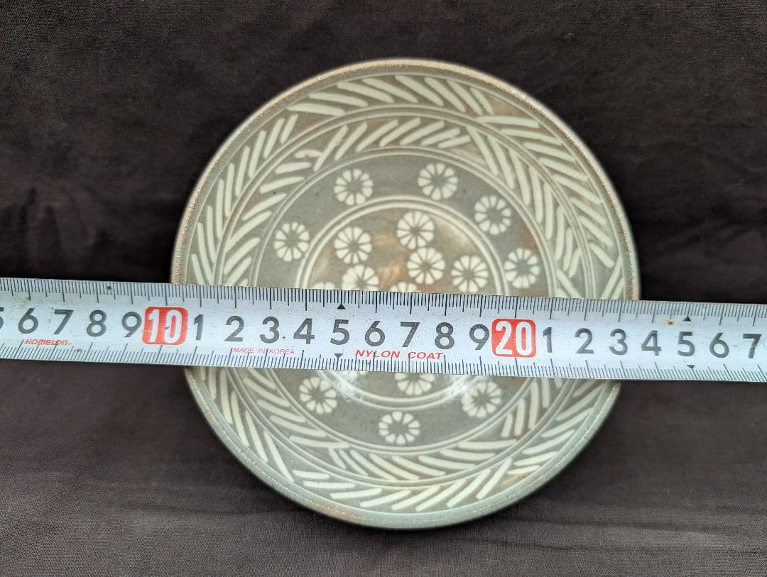 彫三島数茶碗10客楽山窯