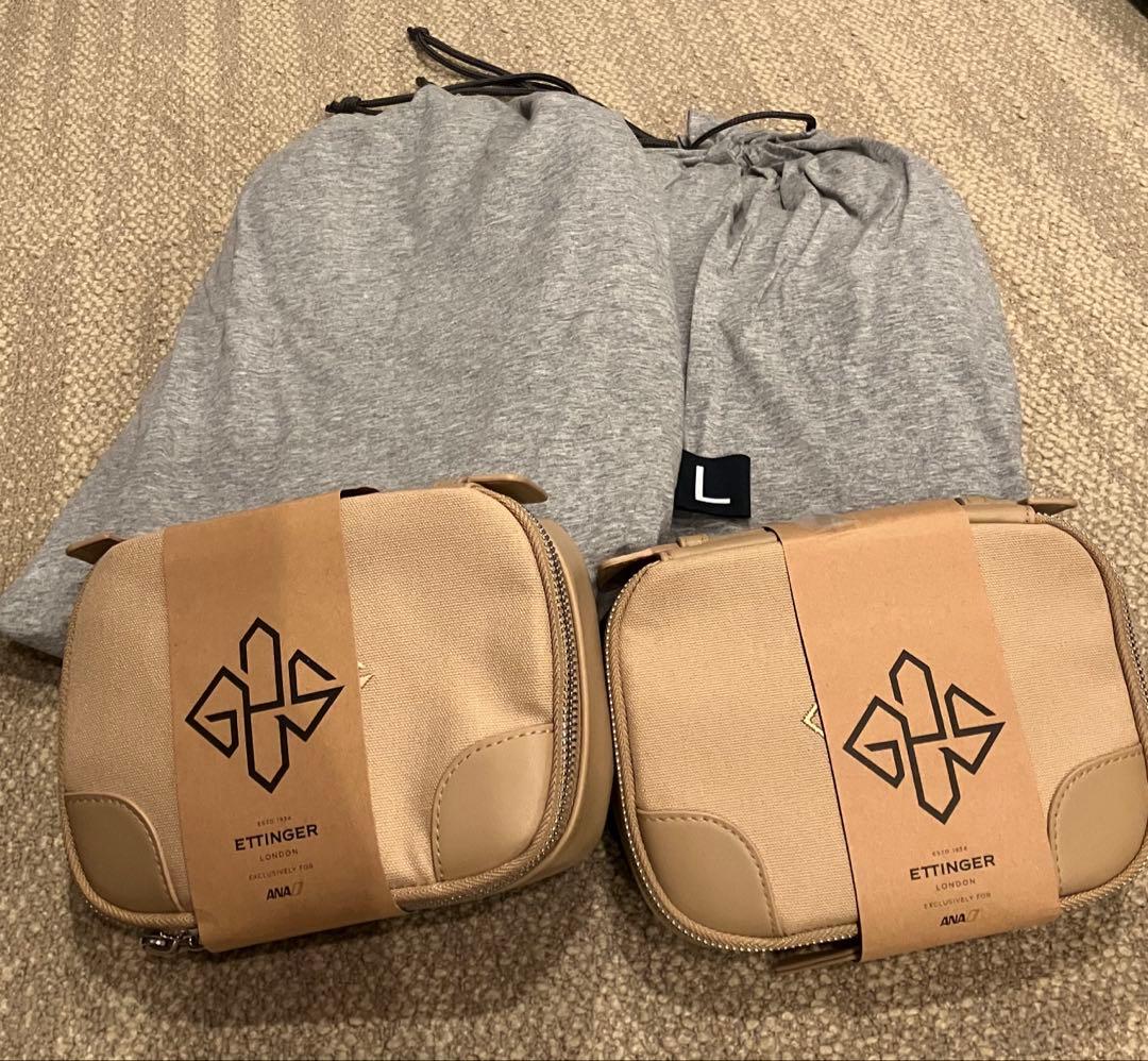 新品未使用ETTINGER ファーストクラスアメニティ ポーチ パジャマ（L）2