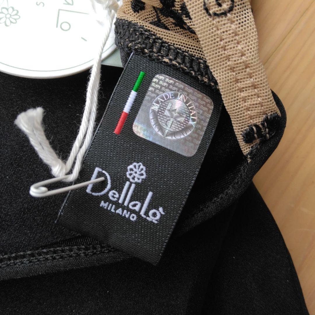 新品　デラロミラノ　レオタード　XL　ブラック×ベージュ