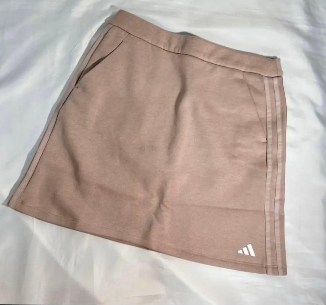 新品adidas ゴルフ　スウェット裏起毛　セットアップ くすみピンク