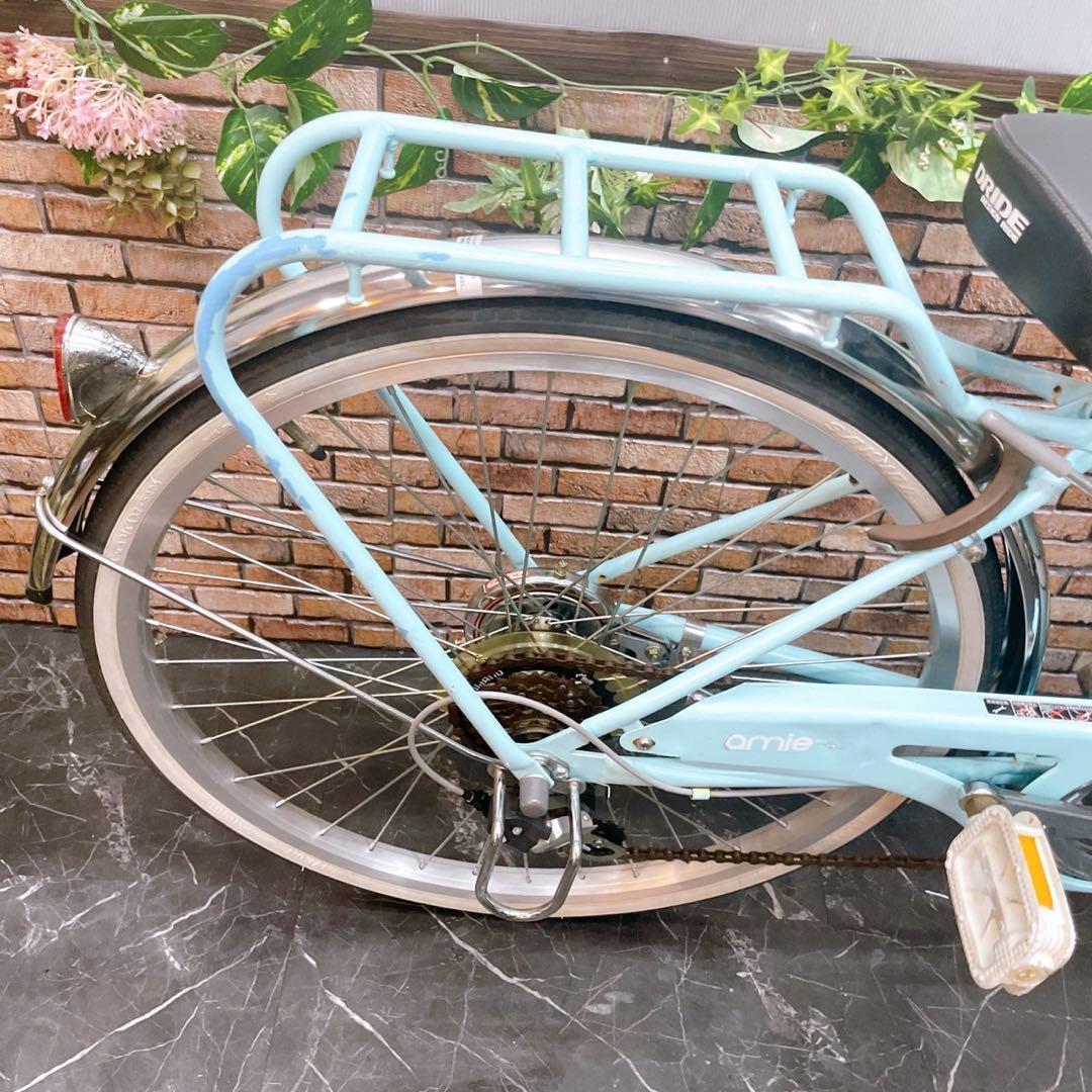 ひろさん様【39】子供用自転車 子供車 amie 水色 ミントカラー 24インチ