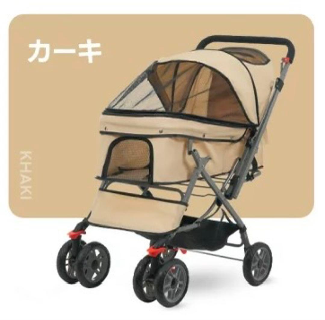 ペットカート　対面式 折りたたみ 多頭用 中型犬 小型犬 犬カート