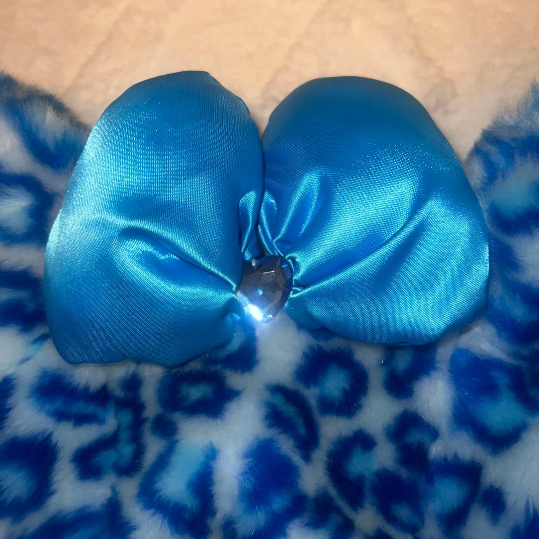 ディズニー ファンキャップヒョウ柄 青