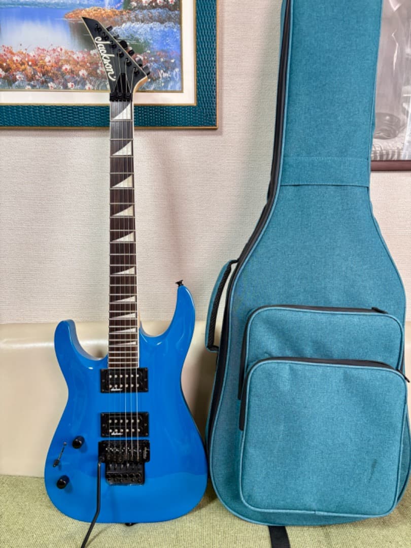 Jackson レフティ　左用　エレキギター 青 ギターケース付き　ジャクソン