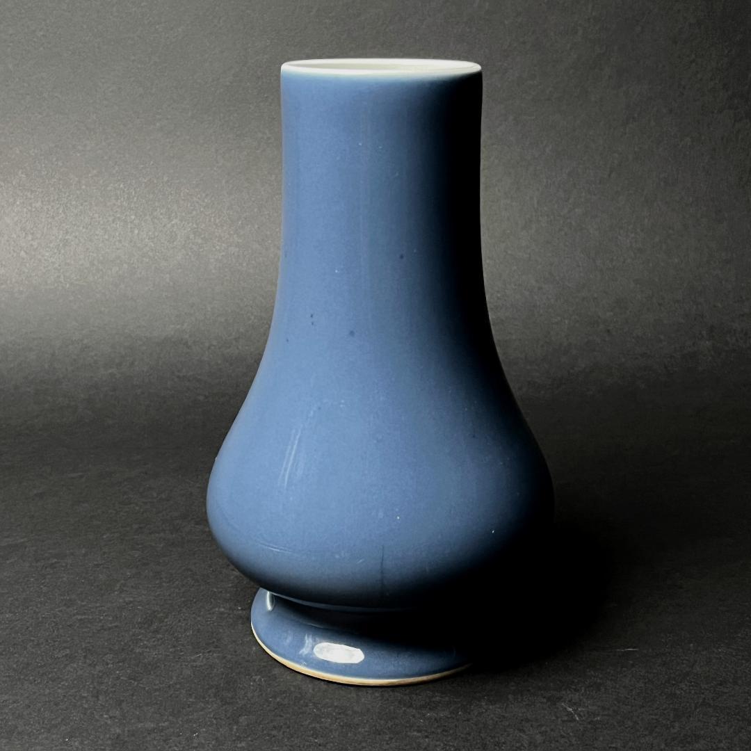 唐物 天藍釉瓶 大清康煕年製 款 中国美術 古玩 SN30