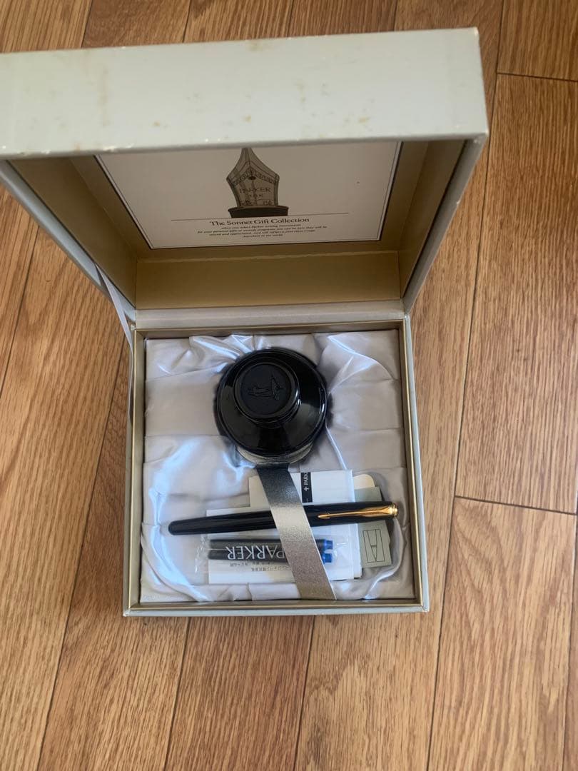PARKER SONNET 万年筆セット インク付き、18金　750