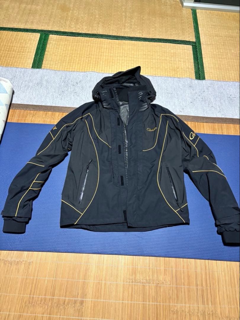 がまかつ ゴアテックス レインスーツ GM-3603 ブラック×ゴールドLサイズ