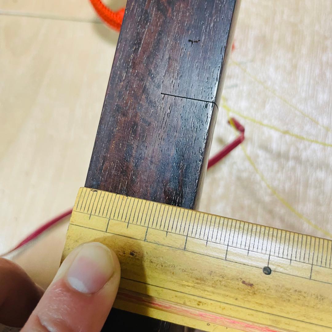 津軽三味線　紅木　金細　現状品