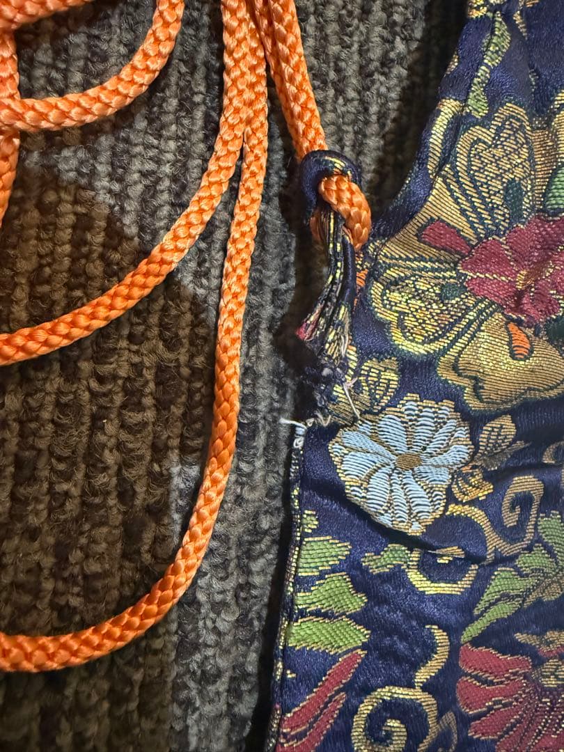 白鞘 青系花柄刺繍帯揚げ 日本刀 日本刀　刀剣　保証書付 樋入り刀身