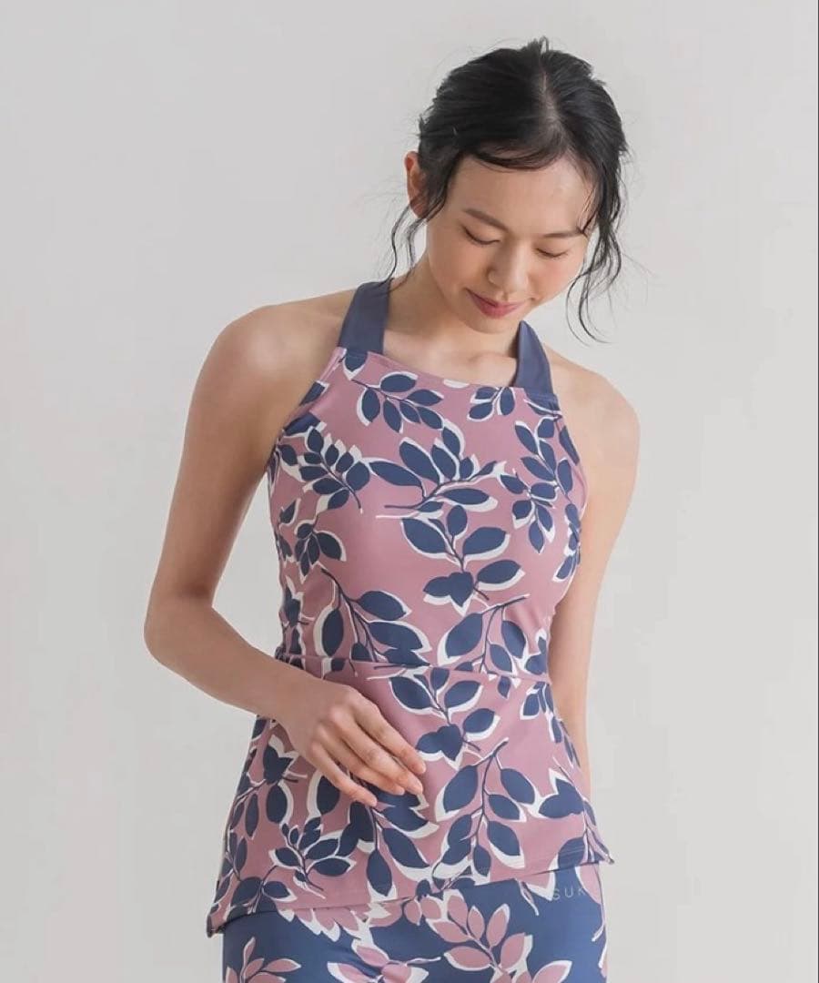 SUKALAリーフバイカラータンクトップ&レギンスセット S