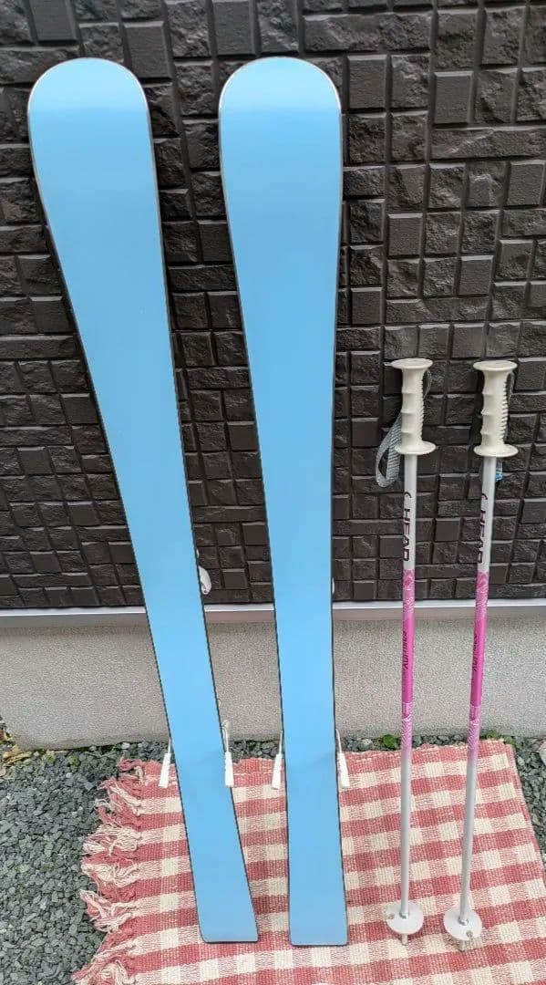 子供用　スキー板 120cm 　ビンディング・ストック付き