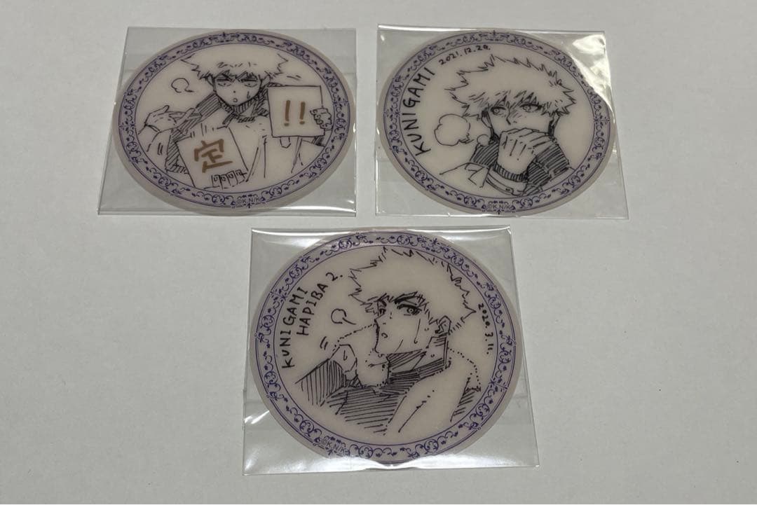 ブルーロック　箔押しミニ色紙＆クリアシート・缶バッジ　國神　ブルーロック展