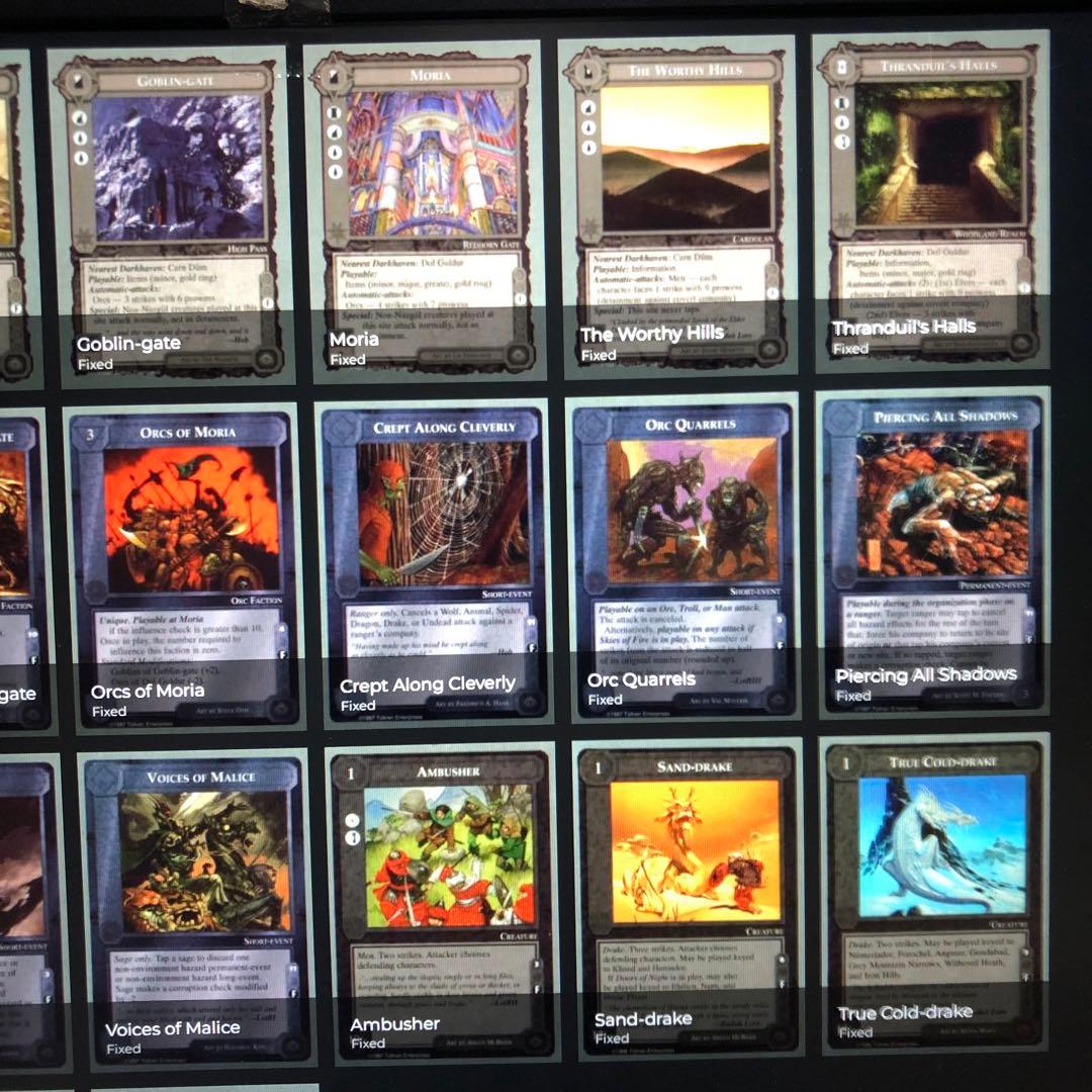 ミドルアース　カード　チャレンジデッキF ccg コンプ　指輪物語　トレカ