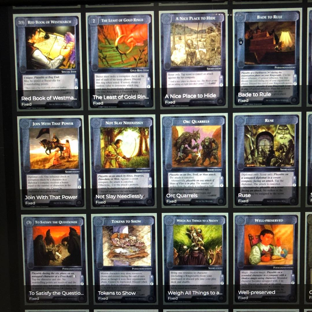 ミドルアース　カード　チャレンジデッキF ccg コンプ　指輪物語　トレカ