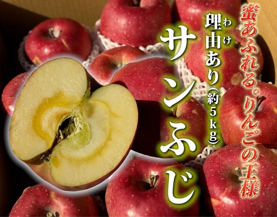 【すみちゃん】長野県産サンふじ　5kg×3箱
