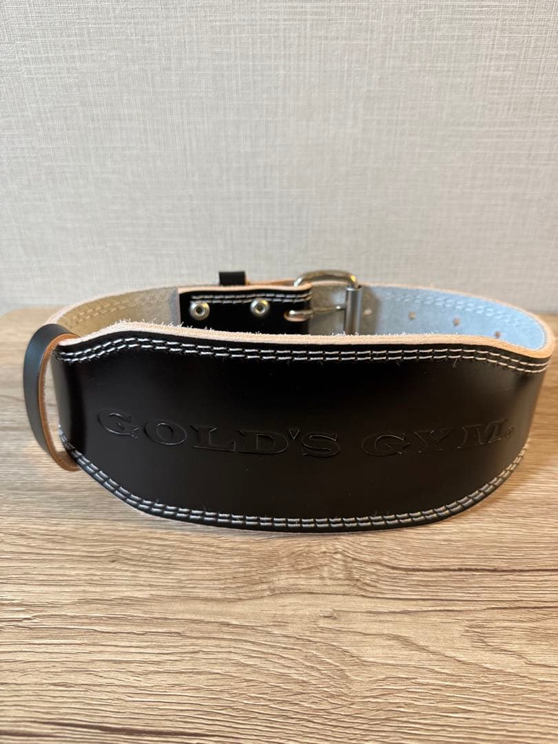 【新品未使用】ゴールドジム GOLD’S GYM EXレザーベルト 筋トレ