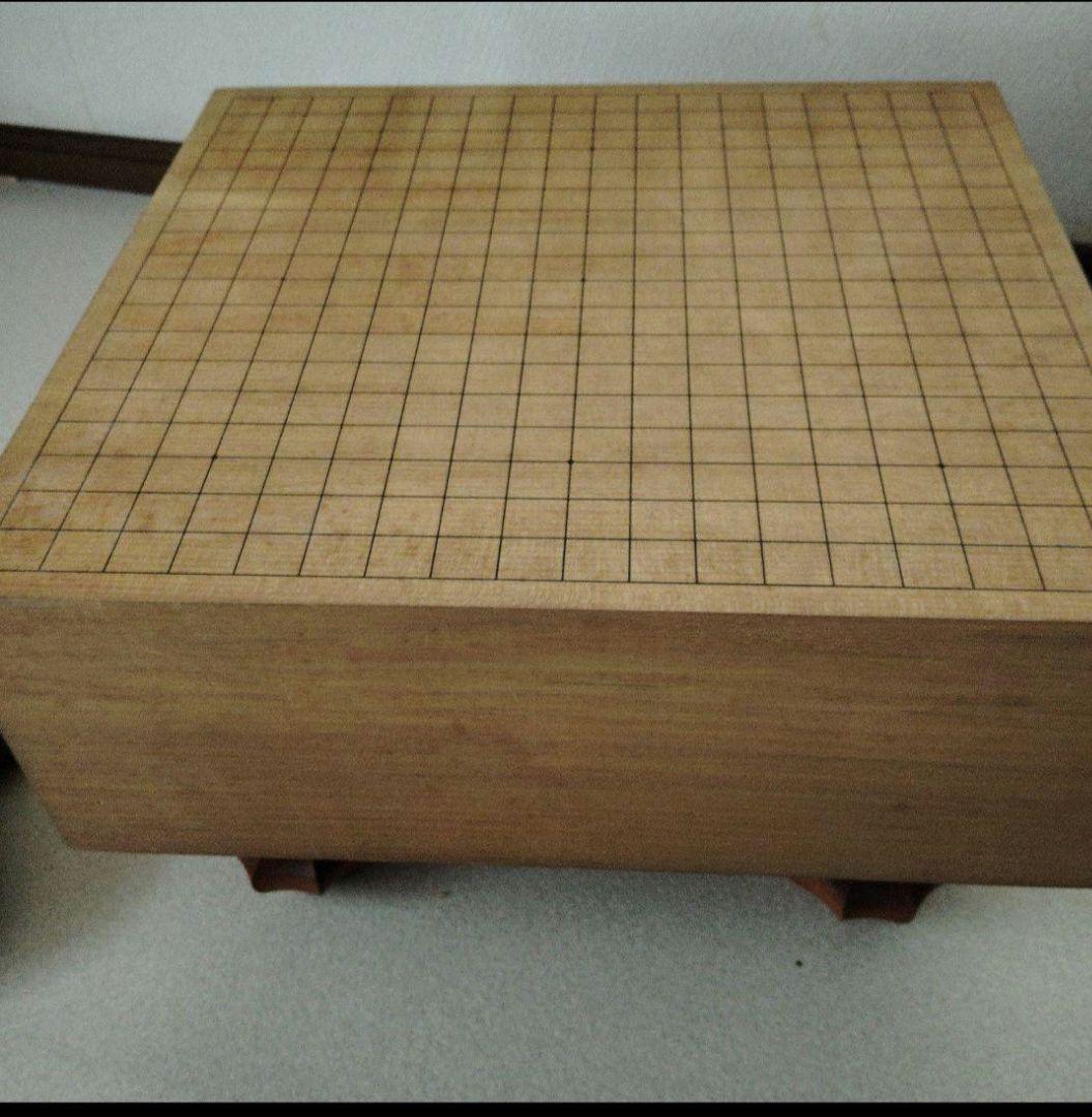 新かや本榧　碁盤碁石セット　6.5寸　へそあり　昭和レトロ　脚付き　アンティーク